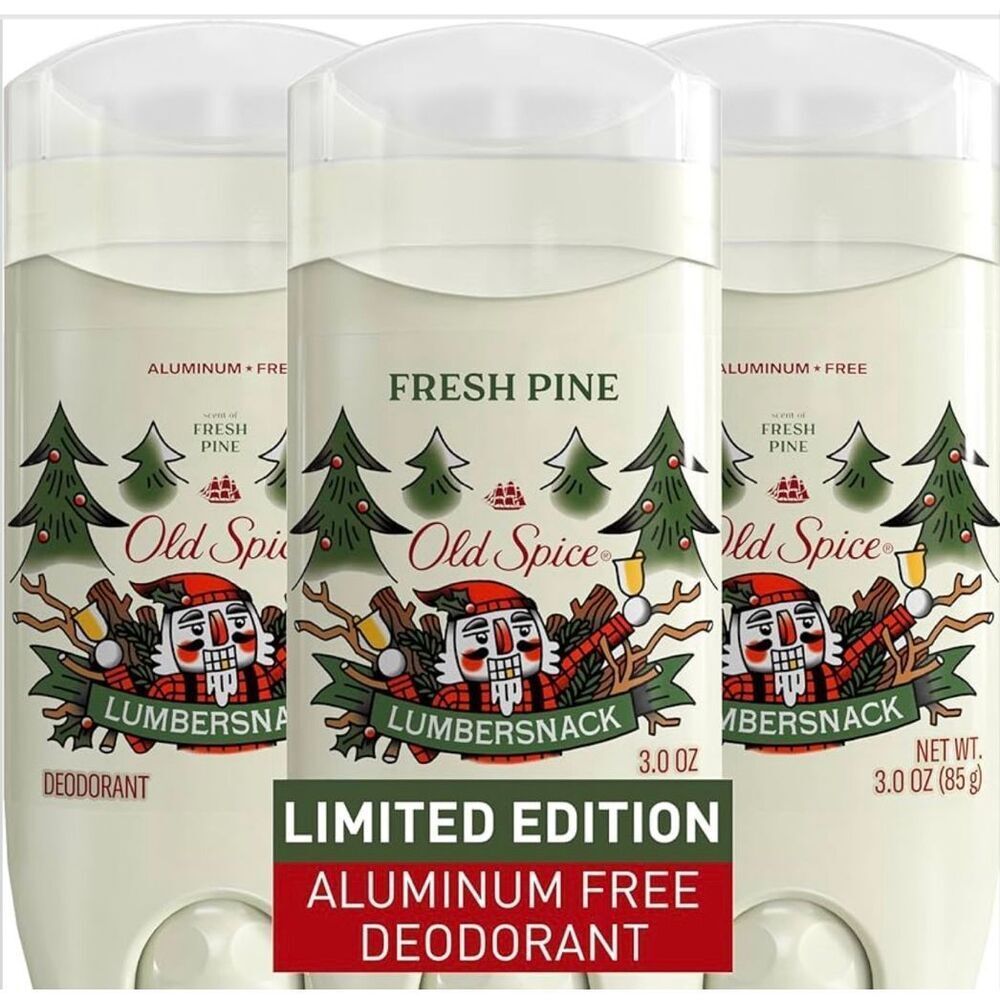Old Spice Aluminum Free Deodorant lumbersnack Limited, edition, fresh pine, thre